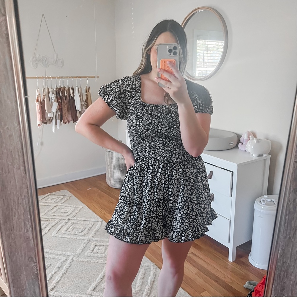 Floral Black Jumpsuit